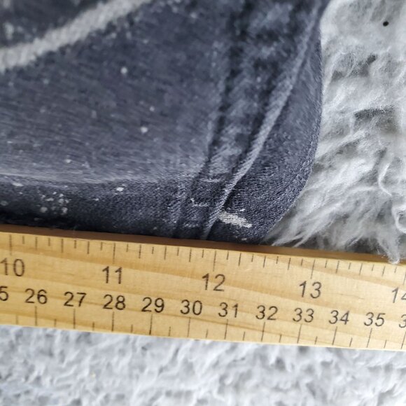 Time And Tru Overalls Womens XL Black Skeleton Print Denim Shorts Shortalls - Picture 8 of 10